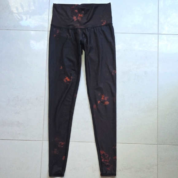 Teeki Dark Charcoal Gray & Brown Skull Yoga Leggings Small buffalo princess - Picture 1 of 7
